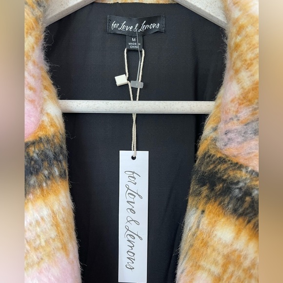 For Love & Lemons Rachel Plaid Jacket Multi Color - Picture 4 of 6